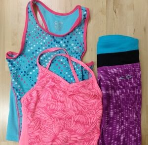 Champion Girl Capri Leggings & Tank tops Sz XS 4 5 Pcs 3 Active Wear Athletic